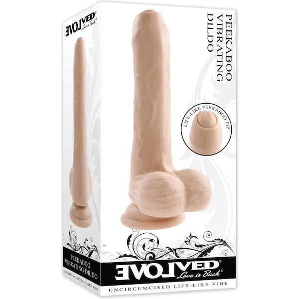 Evolved-Peek-A-Boo-Vibrating-Dildo-Ivory