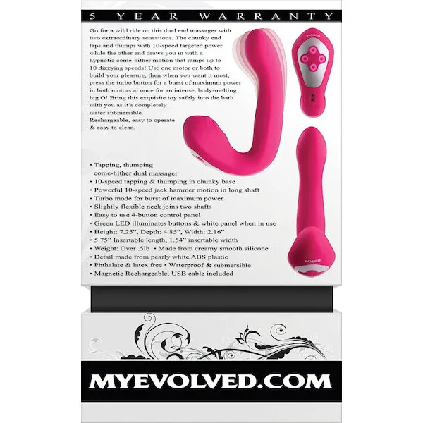 Evolved-Buck-Wild-Come-Hither-Dual-End-Massager-Pink
