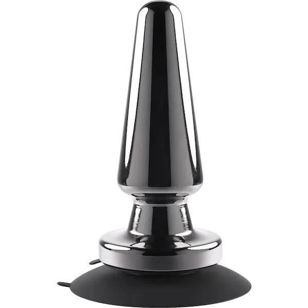 Evolved Advanced Vibrating Rechargeable Metal Plug - Black