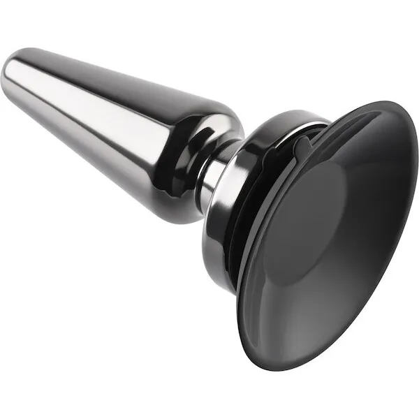 Evolved Advanced Vibrating Rechargeable Metal Plug - Black