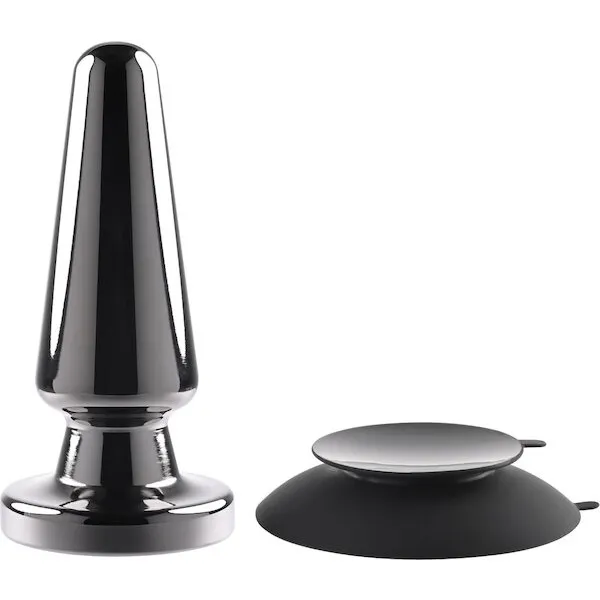 Evolved Advanced Vibrating Rechargeable Metal Plug - Black