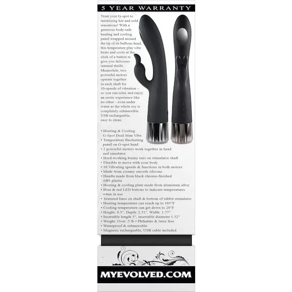 Evolved Heat Up & Chill G-Spot Rabbit - Black