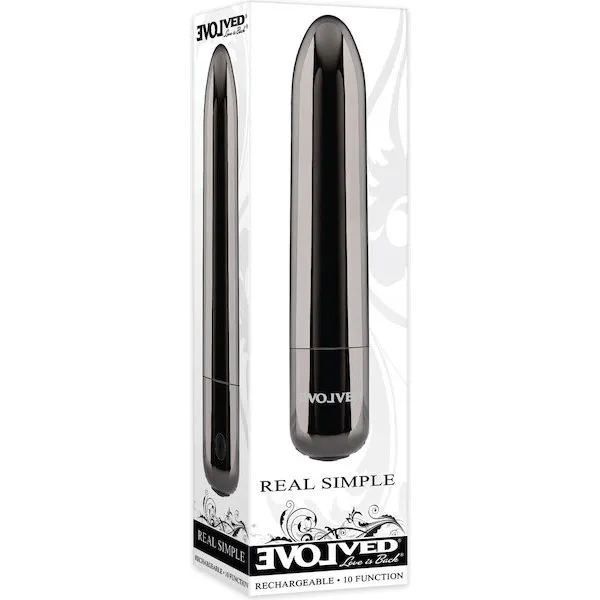 Evolved-Real-Simple-Rechargeable-Bullet-Black-Chrome