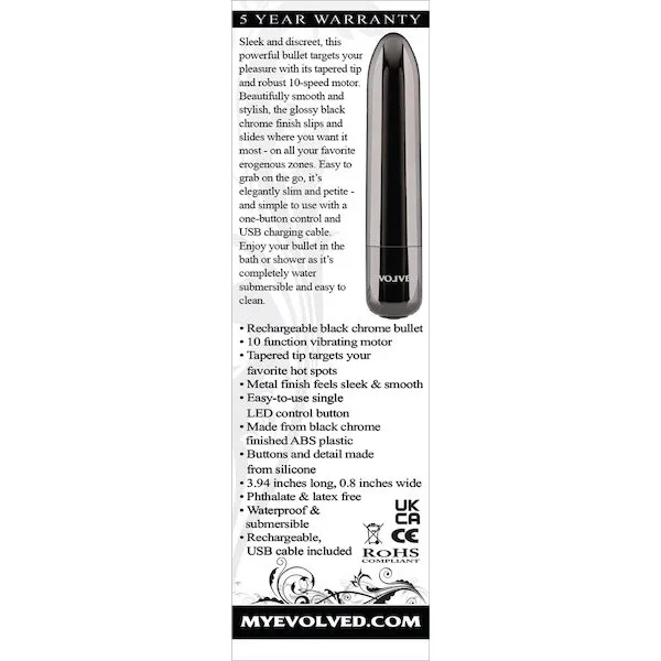 Evolved-Real-Simple-Rechargeable-Bullet-Black-Chrome