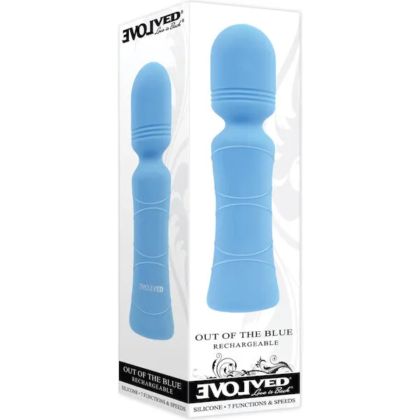 Evolved Out of The Blue Vibrating Mini Wand - Blue