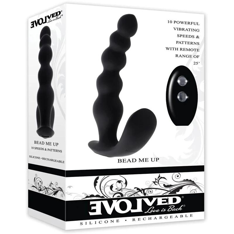 Evolved-Bead-Me-Up-Curved-Anal-Vibrator-w-Remote-Control-Black
