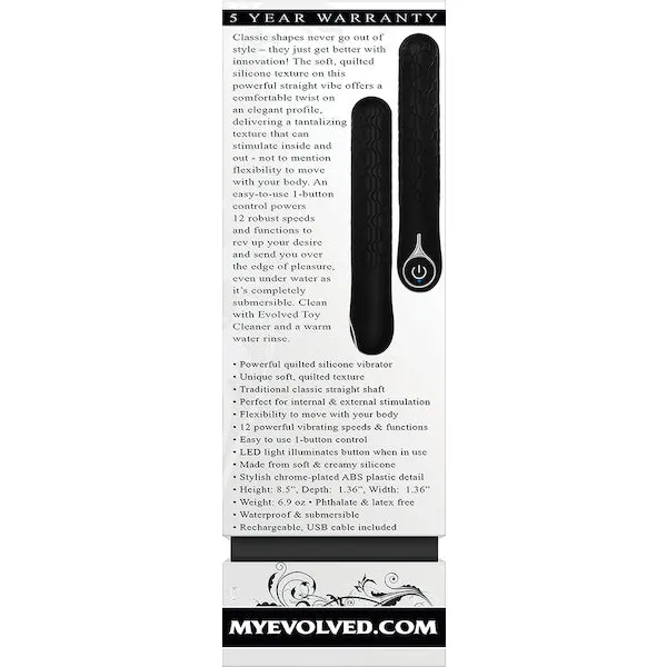 Evolved-Quilted-Love-Rechargeable-Vibrator-Black