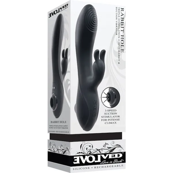 Evolved-Rabbit-Hole-Triple-Stimulation-Vibrator-Black