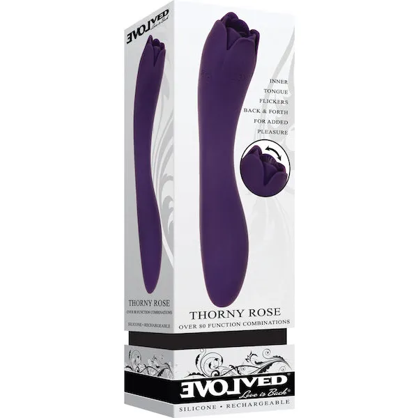 Evolved Thorny Rose Dual End Massager - Purple