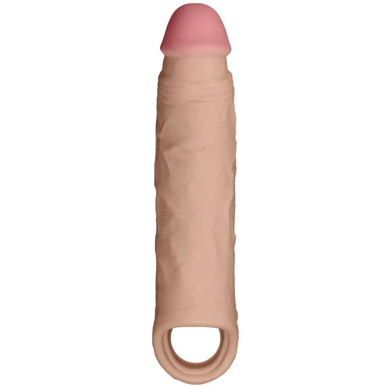Shaft-Model-F-Flexskin-Liquid-Silicone-8-8-inch-Sheath-Pine