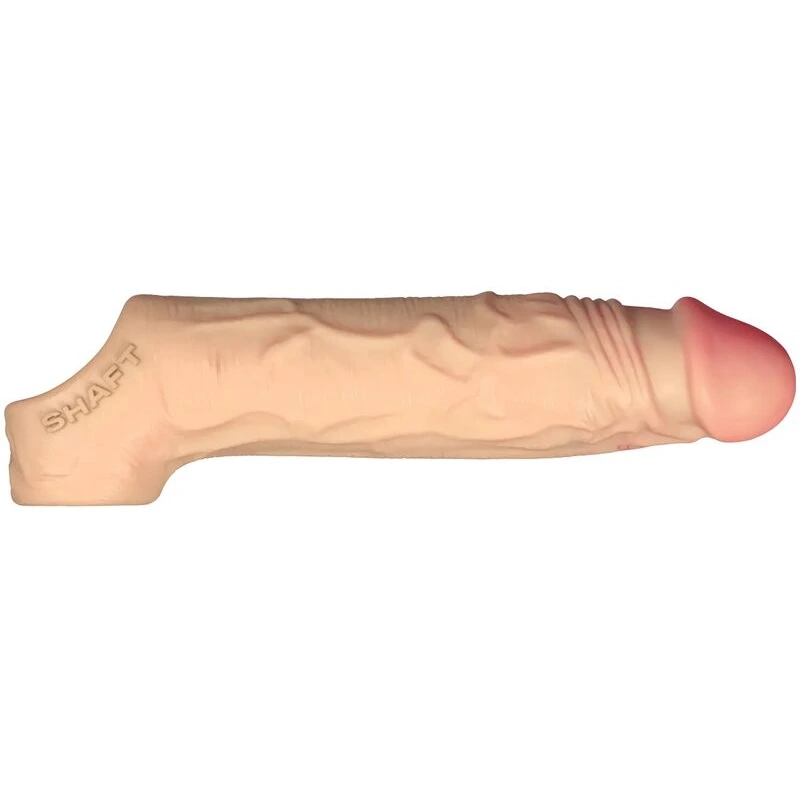 Shaft-Flexskin-Liquid-Silicone-7-8-inch-Vibrating-Sheath-Pine