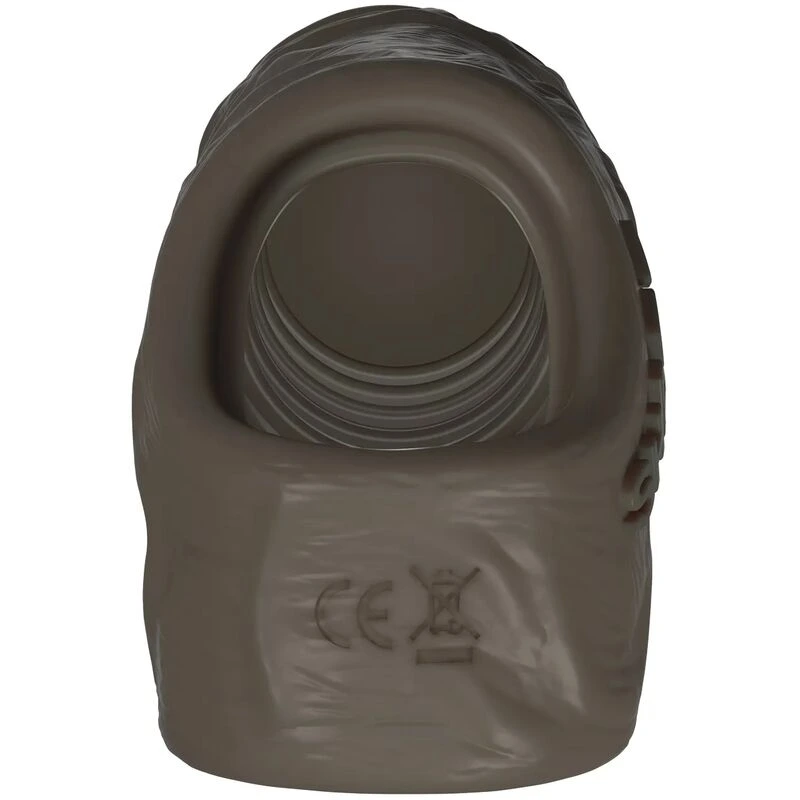 Shaft Flexskin Liquid Silicone 7.8" Vibrating Sheath - Mahogany