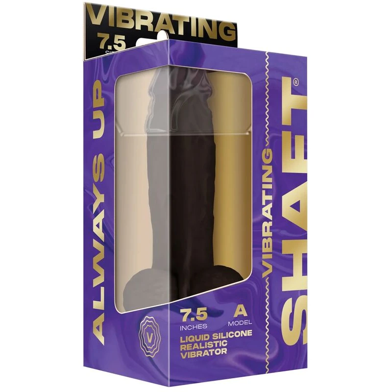 Shaft-Flexskin-Liquid-Silicone-7-5-inch-Vibrating-Dong-w-Balls-Mahogany