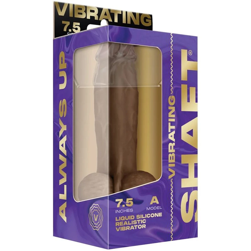 Shaft-Flexskin-Liquid-Silicone-7-5-inch-Vibrating-Dong-w-Balls-Oak