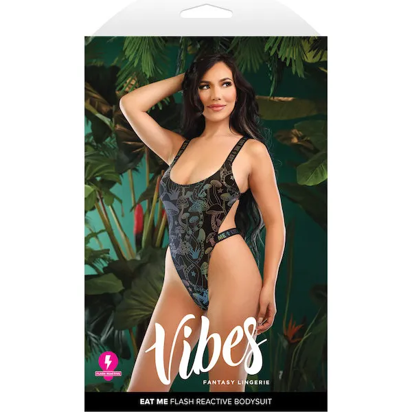 Vibes-Eat-Me-Flash-Reactive-Mushroom-Print-Bodysuit-w-Snap-Closure-Black-L-XL