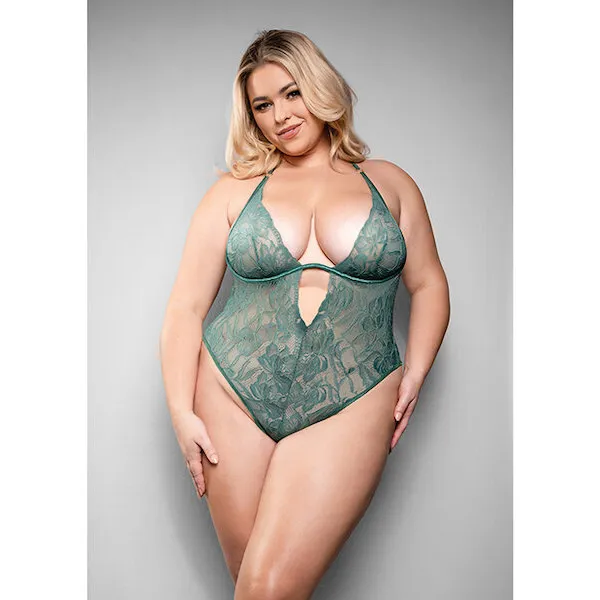 Temptress-Aerin-Lace-Teddy-w-Removable-Chain-Green-3X-4X