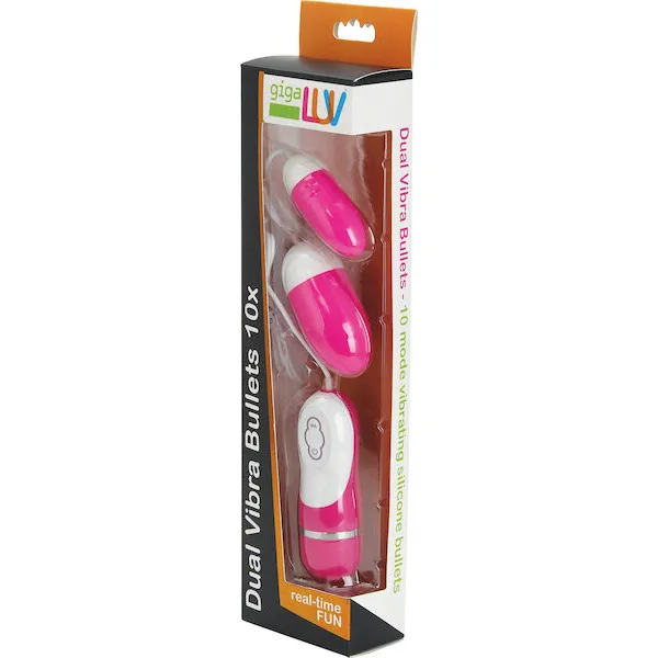 GigaLuv Dual Vibra Bullets - 10 Functions Pink