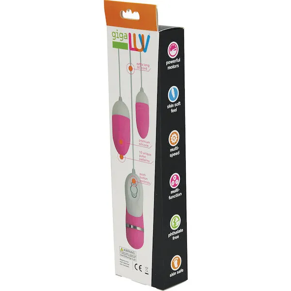 GigaLuv Dual Vibra Bullets - 10 Functions Pink