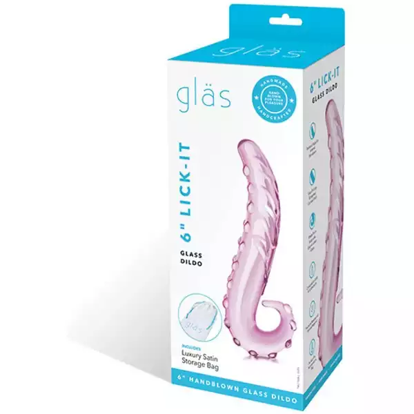 Glas-6-inch-Lick-it-Glass-Dildo-Pink