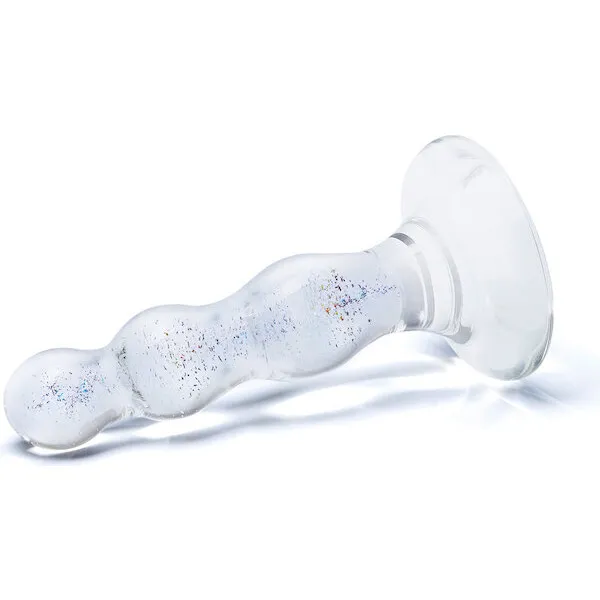 Glas-Triple-Play-Beaded-Butt-Plug-Clear
