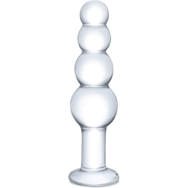 Glas-7-25-inch-Glass-Beaded-Butt-Plug-Clear