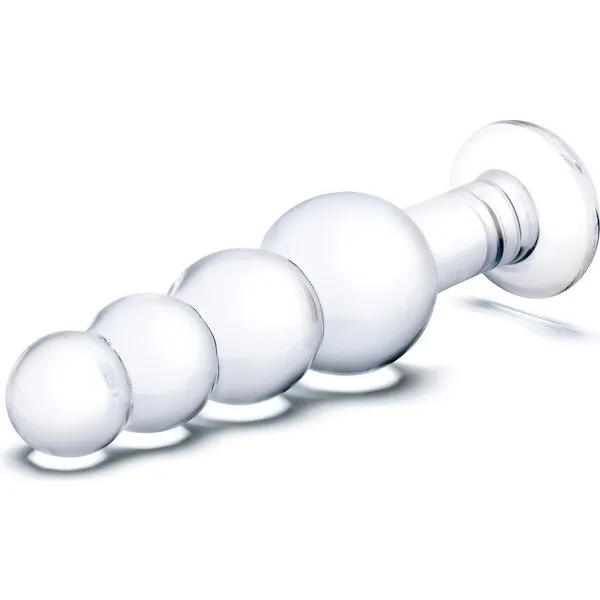 Glas-7-25-inch-Glass-Beaded-Butt-Plug-Clear