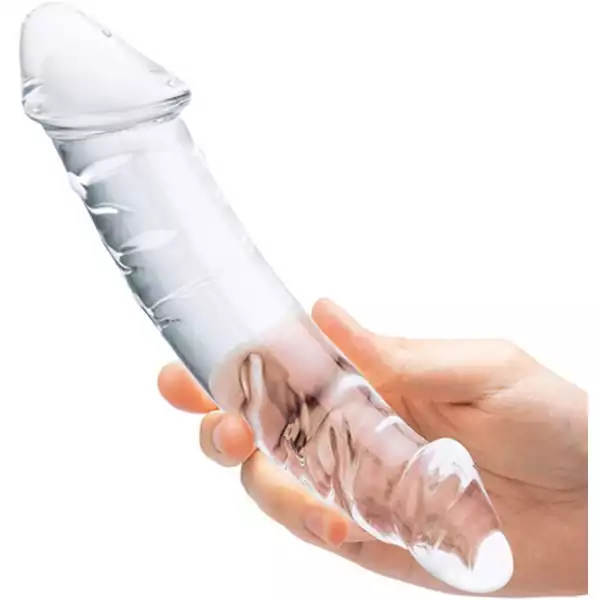 Glas-10-5-inch-Realistic-Girthy-Glass-Double-Dong-Clear