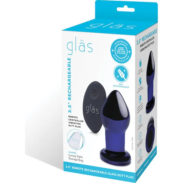 Glas-3-5-inch-Rechargeable-Vibrating-Butt-Plug-Blue