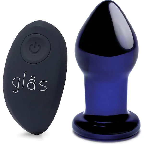 Glas-3-5-inch-Rechargeable-Vibrating-Butt-Plug-Blue