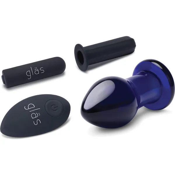 Glas-3-5-inch-Rechargeable-Vibrating-Butt-Plug-Blue
