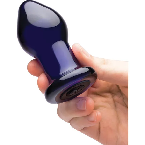 Glas-3-5-inch-Rechargeable-Vibrating-Butt-Plug-Blue