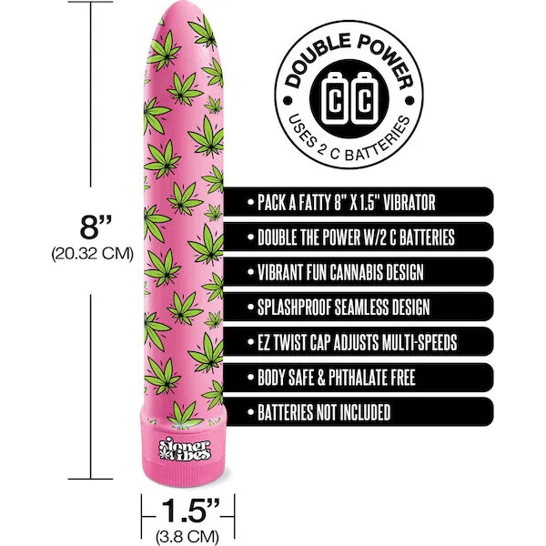 Stoner Vibes Pack A Fatty Multi Speed Vibrator - Pink Kush
