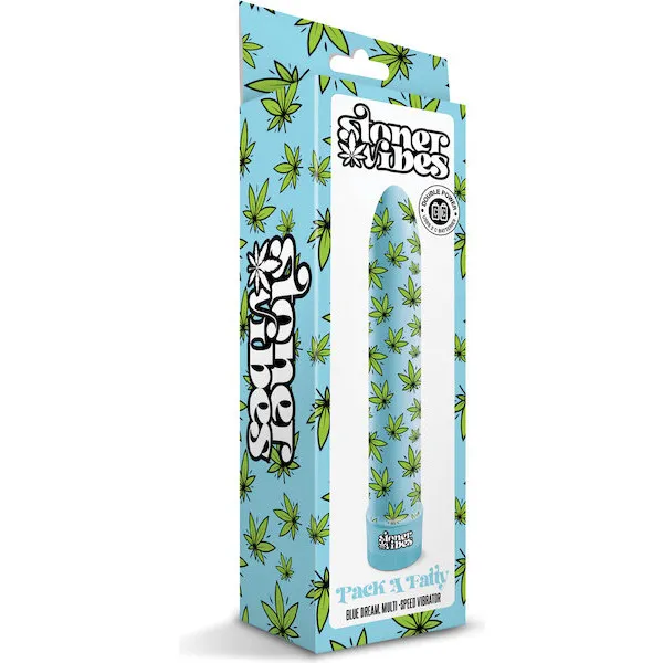 Stoner Vibes Pack A Fatty Multi Speed Vibrator - Blue Dream