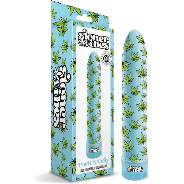 Stoner Vibes Pack A Fatty Multi Speed Vibrator - Blue Dream