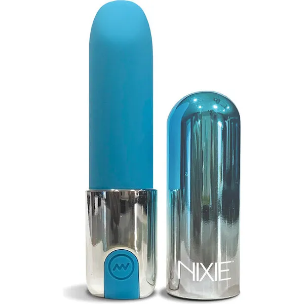 Nixie-Smooch-Rechargeable-Lipstick-Vibrator-Blue-Ombre