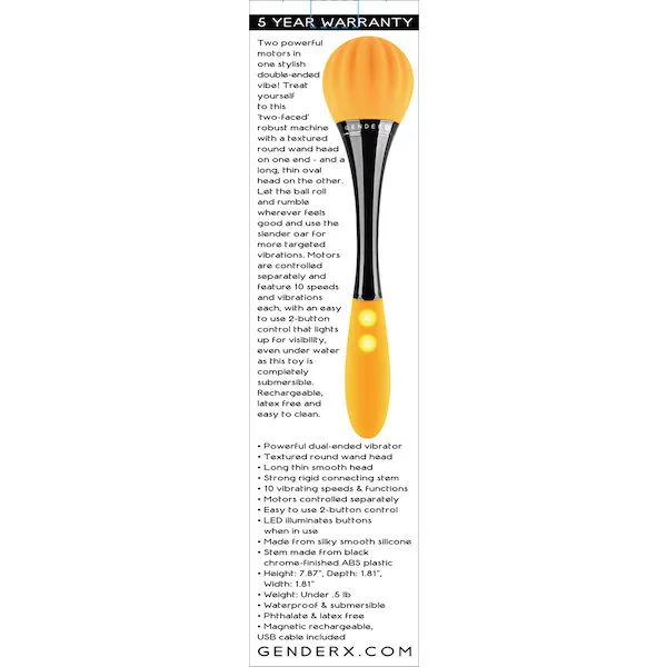 Gender X Sunflower Double Ended Vibe - Yellow