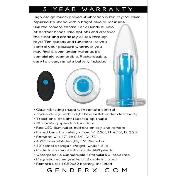 Gender X Electric Blue - Clear/Blue