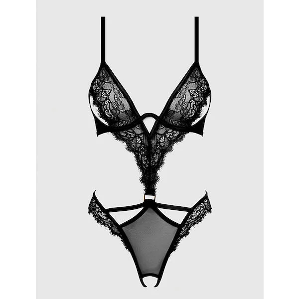 Nadia-Lace-and-Mesh-Cutout-Teddy-Black-1X-2X