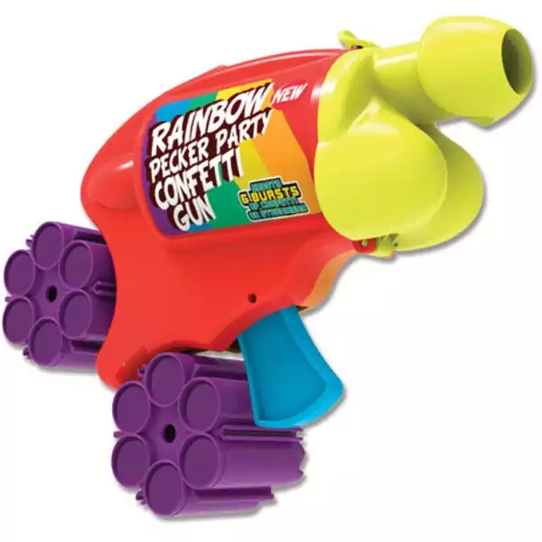 Rainbow Pecker Party Confetti Gun