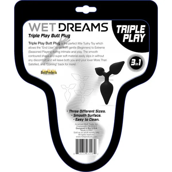 Wet-Dreams-Triple-Play-Anal-Plug-Black