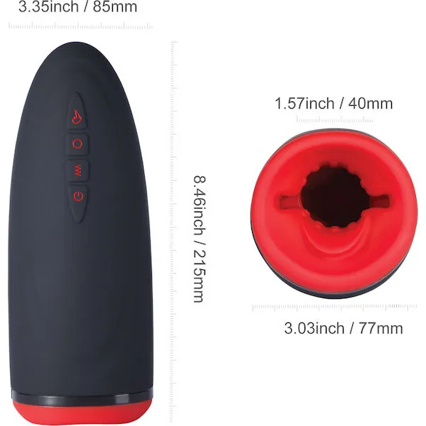 Dayo Autoblowjob Clamping Penis Massager - Black
