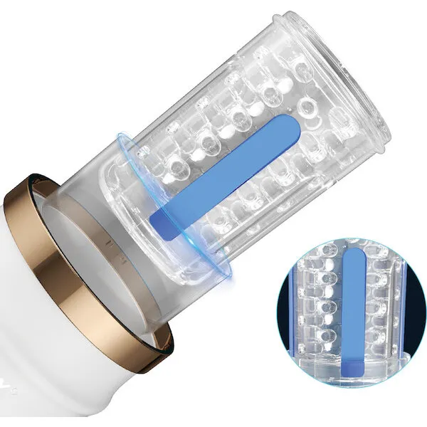 Warrior Auto Thrusting Male Masturbator - White