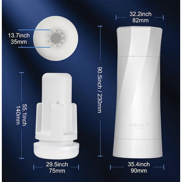 Sky Intense Suction &amp; Vibration Blowjob Machine - White