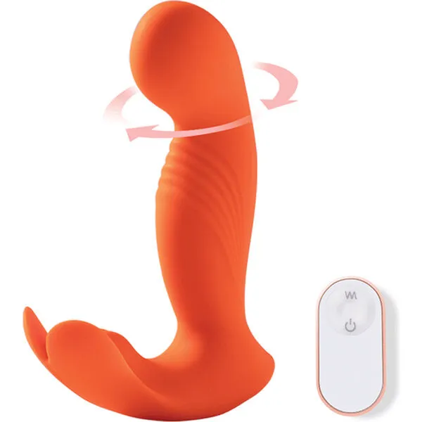 Crave-3-G-Spot-Vibrator-w-Rotating-Head-Orange