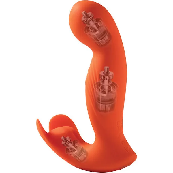 Crave-3-G-Spot-Vibrator-w-Rotating-Head-Orange
