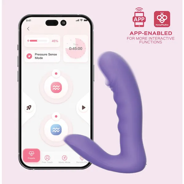 RORA App-Controlled Rotating G-Spot Vibrator & Clitoral Stimulator - Purple