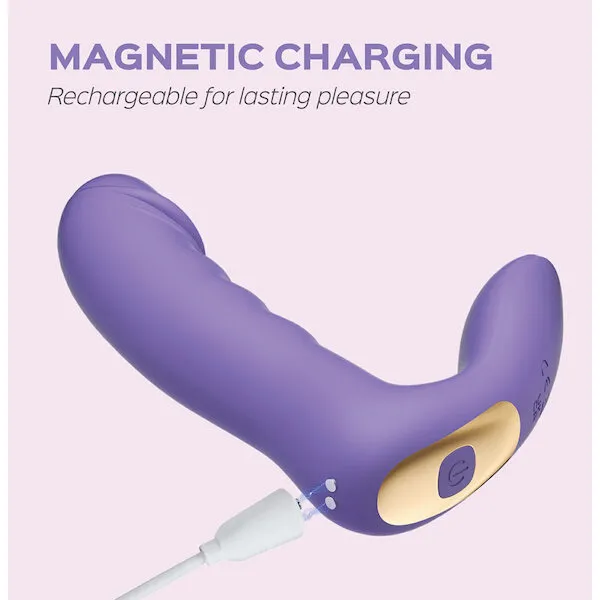 RORA App-Controlled Rotating G-Spot Vibrator & Clitoral Stimulator - Purple