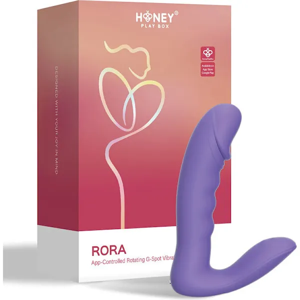 RORA App-Controlled Rotating G-Spot Vibrator & Clitoral Stimulator - Purple