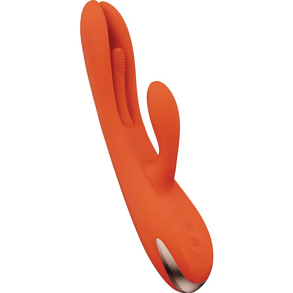 Terri-App-Controlled-Kinky-Finger-Tapping-Rabbit-Vibrator-Orange