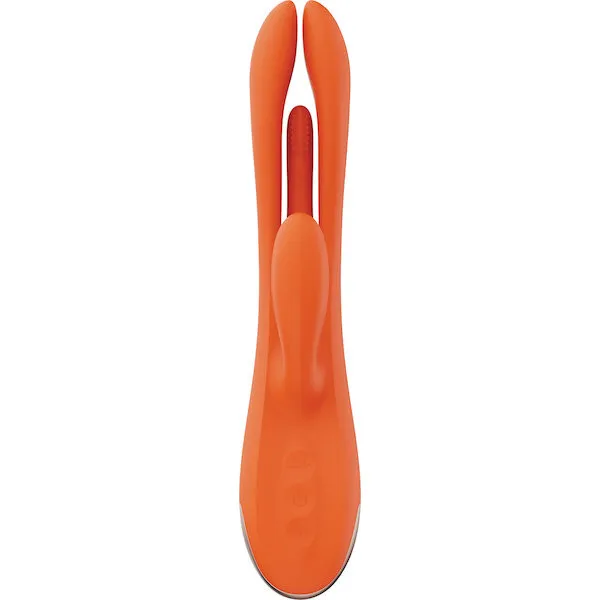 Terri-App-Controlled-Kinky-Finger-Tapping-Rabbit-Vibrator-Orange